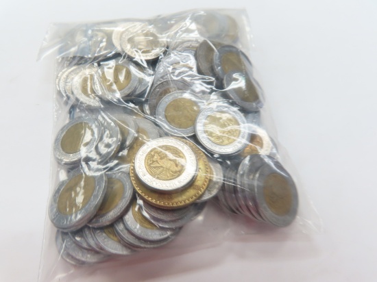One LB of Mexican Bi-Metal Coins.