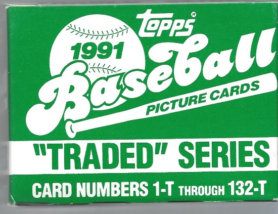 1991 Topps Baseball Traded and Rookie Set incl. RCs of Bagwell, Pudge, Giambi, Gonzo. 132 Cards
