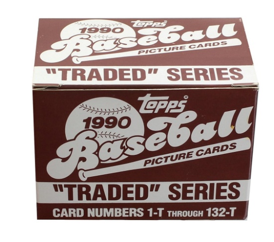 1990 Topps Traded Baseball Set of 132 cards with Dave Justice and John Olerud Rookie Cards.