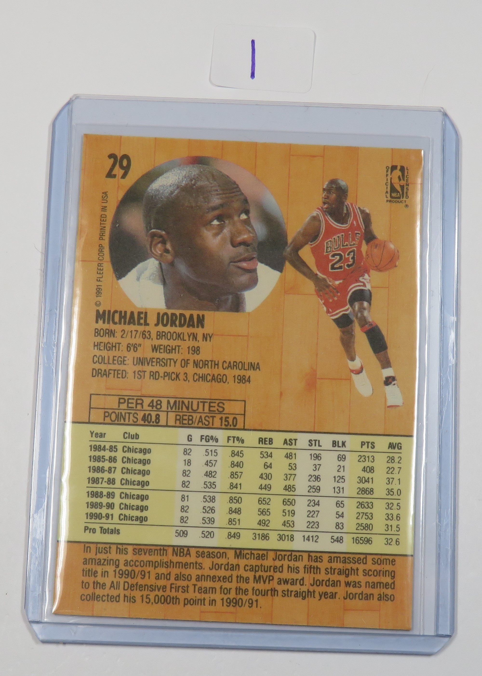 91 hot sale fleer jordan