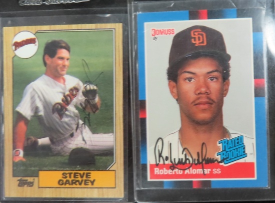 Roberto Alomar and Steve Garvey Signed  Cards, Note: Seller mailed in to athletes and they