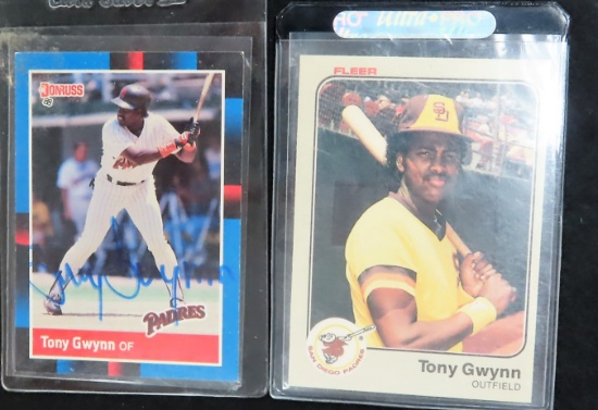 Tony Gwynn: Rookie Card and Signed Card. NOTE: Seller mailed card to Tony and Tony mailed it back