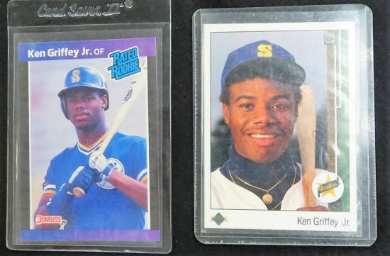 TWO (2) Ken Griffey Jr. Rookie Cards ( UD and Donruss)