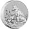 2022 2 oz Silver Australian Piedfort Dingo Mother and Baby Perth Mint .9999 Fine