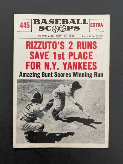 1961 BASEBALL SCOOPS #445 PHIL RIZZUTO
