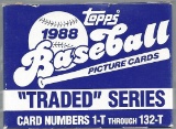 1988 Topps Baseball Traded and Rookie Set incl. Rookie Cards of Jim Abbott, Robbie Alomar and More!