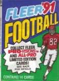 SIX (6) 1991 Fleer Football Unopened Packs. 14 cards per pack. All One Money!