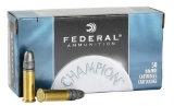 Fifty (50) Federal .22LR Rimfire Cartridges, 40 Grain, Solid Point.