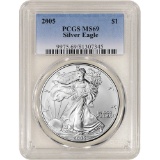 2005 American Silver Eagle, PCGS Graded MS69. One Ounce .999 Fine Silver