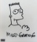 Matt Groening signed sketch with Authentication Direct COA # 2337082, ONLINE VERIFY.