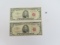TWO (2) 1963 $5 FRN, both one money