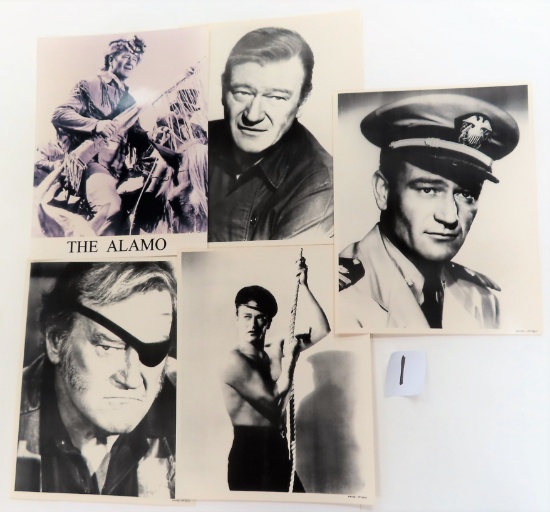Five (5) 14"x11" John Wayne Photos, Vintage. All One Money.