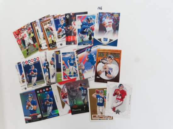 Collection of Eli Manning Football Cards incl. ROOKIE CARDS!