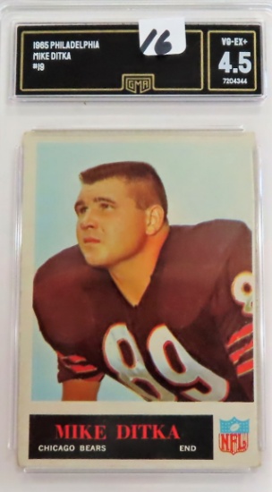 1965 Philadelphia Gum Co. Mike Ditka #19, GMA Graded 4.5