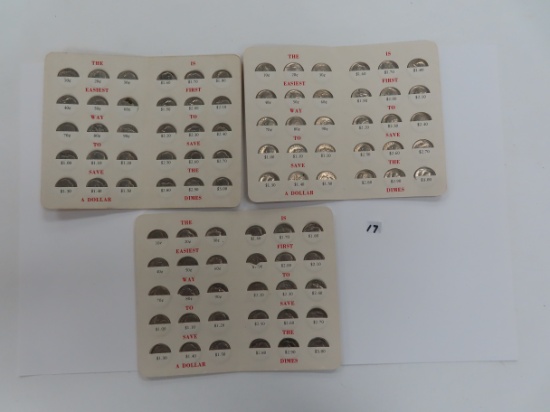 $9 Face Value: three vintage marathon county S&L (Wisconsin) Savings Books with Puppy Dog, Full
