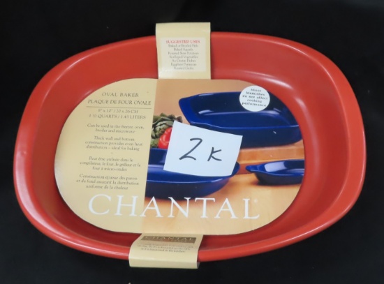 OLD NEW STOCK, UNUSED: $17.10 Shipping, CHANTAL 8"x10" Oval Baker. 1.5 QT.  Y2K