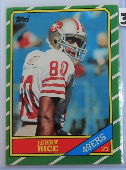 1986 Topps #161 Jerry Rice Rookie Card, GOAT. 49ers