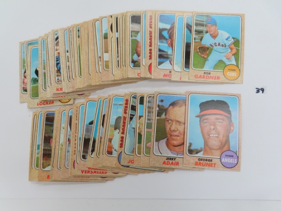 ONE HUNDRED (100) 1968 Topps Baseball Cards, Very Nice Starter Set.