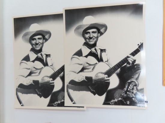 TWO (2) Vintage Gene Autrey 11"x14" Photos. Estate Find, Both For One Money