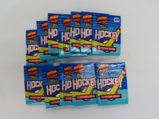 Twelve (12) 1991 Topps Hockey Unopened Packs