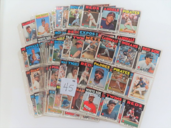 Collection of 1986 Topps Baseball Cards