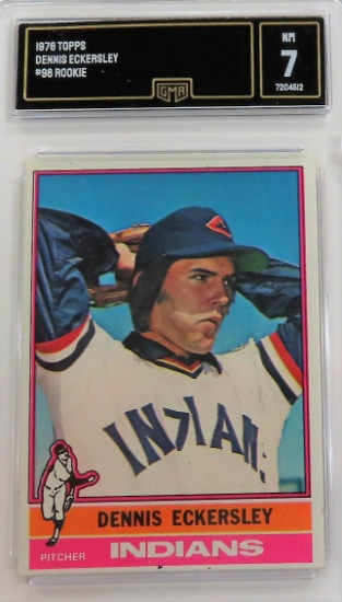 1970 Topps Dennis Eckersley Card # 98 Rookie Card. GMA Graded 7