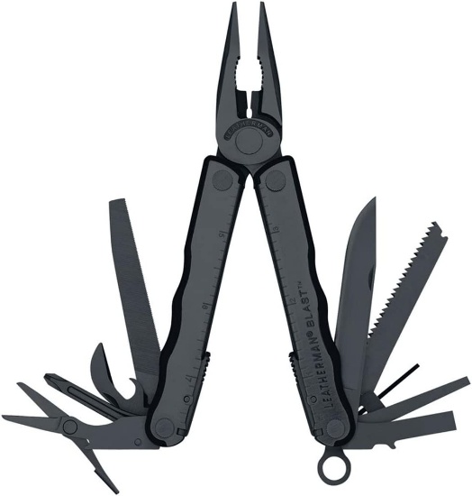 LEATHERMAN Blast Black Oxide Black, Nylon Sheath Model 830140 in Box, UNUSED.