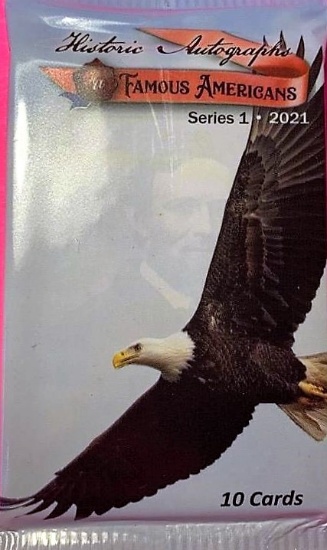 ONE (1) Unopened Factory Sealed Pack: Famous Americans 2021 Historic Autographs Series 1. $29 Was