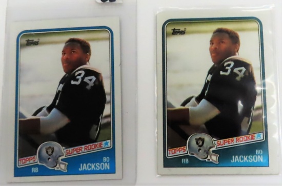 TWO (2) BO JACKSON 1988 TOPPS #327 Football ROOKIE CARDS LA RAIDERS