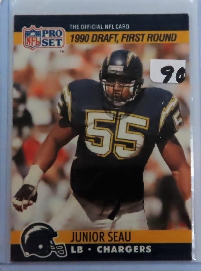 Junior Seau 1990 Pro Set #673 San Diego Chargers Football Card Rookie