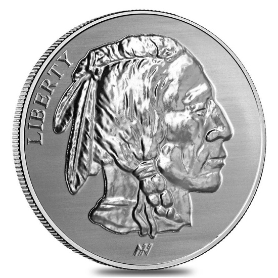 1 oz Asahi Buffalo Design Reverse Proof Silver Round .999 Fine Silver