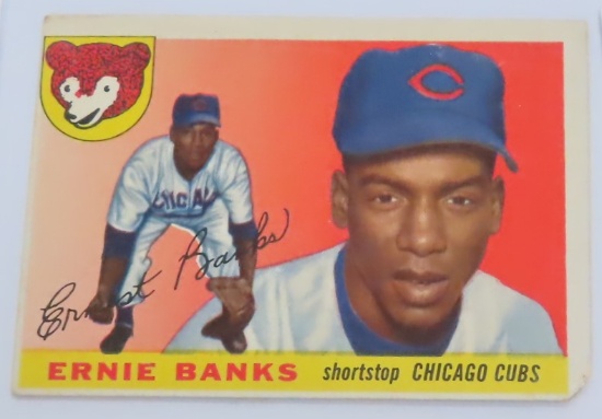 1955 Topps Ernie Banks Chicago Cubs #28, 2nd Year Card
