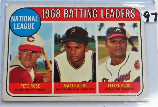 1969 Topps #2 Pete Rose, Batting Leader .335 in 1968