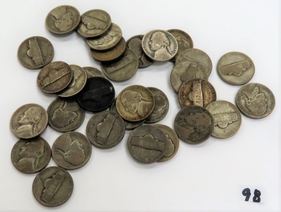 Thirty (30) Silver War Nickels, All One $