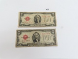 TWO (2) 1928 $2 U.S. Notes. one $