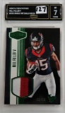 #23/25 (short print) 2016 Plates & Patches Will Fuller V Rookie Material Green Card. GMA Graded 7