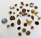 Estate Find of Vintage Pins Incl UAW, Jesus Saves, US Navy, Church of God and Many More!