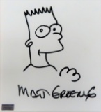 Matt Groening signed sketch with Authentication Direct COA # 2337082, ONLINE VERIFY.