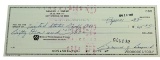 ONE (1) Sam Snead Hand Signed Cancelled Check.  Golf HOF