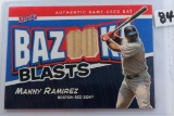 2004 Topps Bazooka Blasts, Manny Ramirez, Game Used Bat Card BB-MR