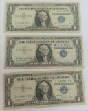 Three (3) 1957 $1 Silver Certificates, All One Money