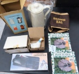Table Lot, All One Money: brass Sundials, water pitcher (old skool), sun visor organizer $28.45 SHIP