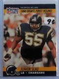 Junior Seau 1990 Pro Set #673 San Diego Chargers Football Card Rookie
