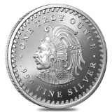 1 oz Silver Round Aztec Calendar, .999 Fine Silver.