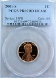 Eight (8) X The Money: PCGS Graded One Cents, All 68 or better, U.S. Pennies