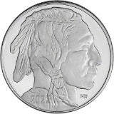 1 oz. Highland Mint Silver Round - 2022 Buffalo/Indian Design .999 Fine Silver