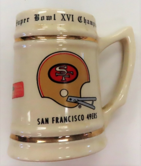 Super Bowl XVI San Francisco Champions 49ers Coffee Cup & Mini Stein