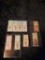 7 Diamond Match Co Baseball players matchbook cards + 2 Football, All One Money