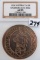 SILVER 1624 AUSTRIA SALZBURG DAV-3504 TALER, NGC Graded AU55