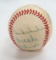 HOFers Signed by Eight (8) OAL Rawlings Baseball with James Spence Full Letter of Authenticity.